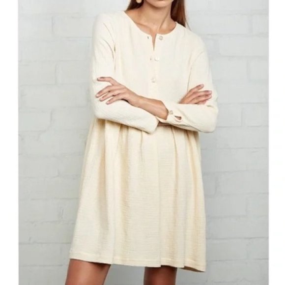 Rachel Pally Soft Yellow Cotton Gauze Rocio Mini Dress - Picture 1 of 10